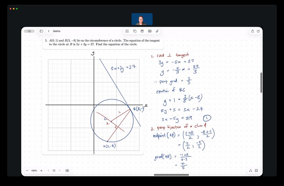 Zoom Cambridge maths tutoring session